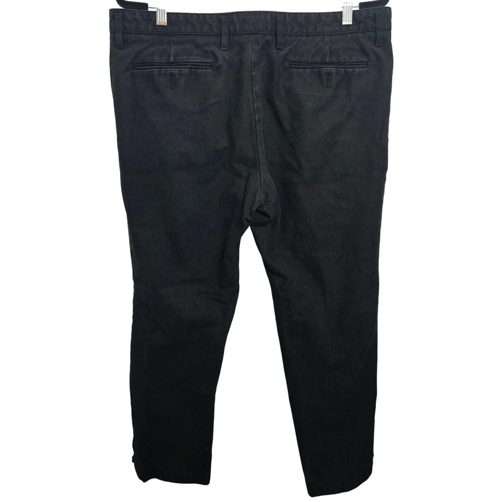 Gucci‎ Mens Black Trousers Made in Italy Size 52 Flat Front Pants